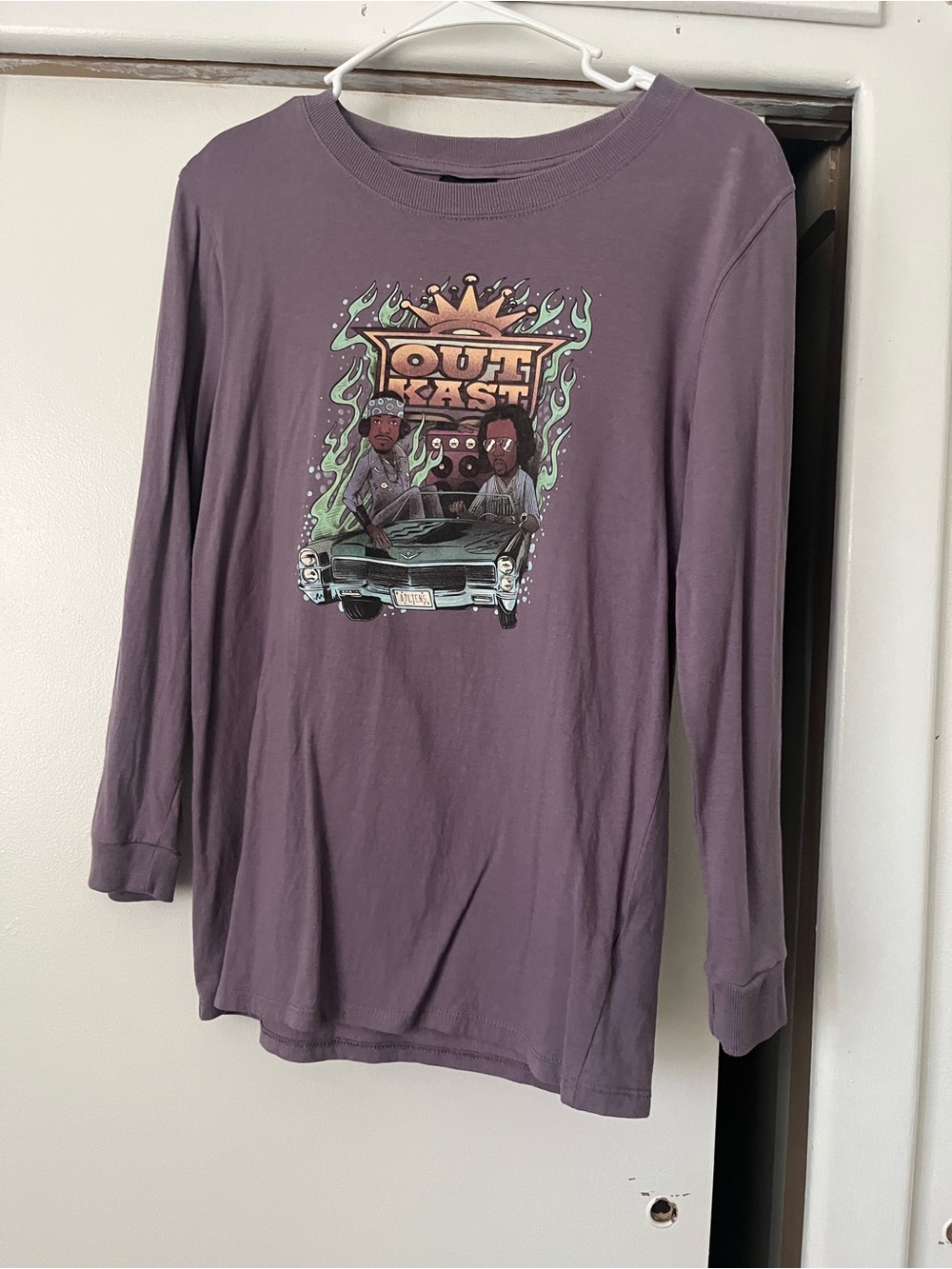 Cotton On Purple OutKast Graphic Long-Sleeve Tee